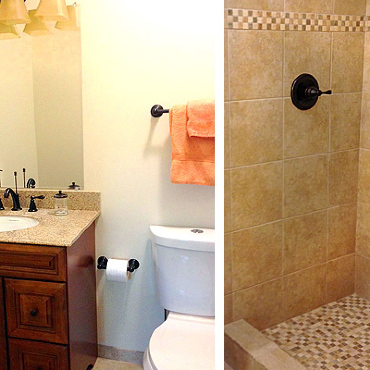 Lisa Kaplan Gordon's new basement bathroom